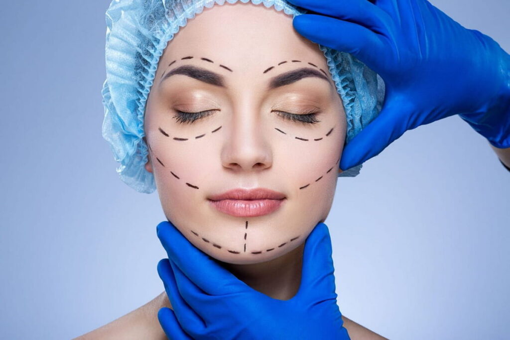Cosmetic surgeon working in advanced medical clinic setting